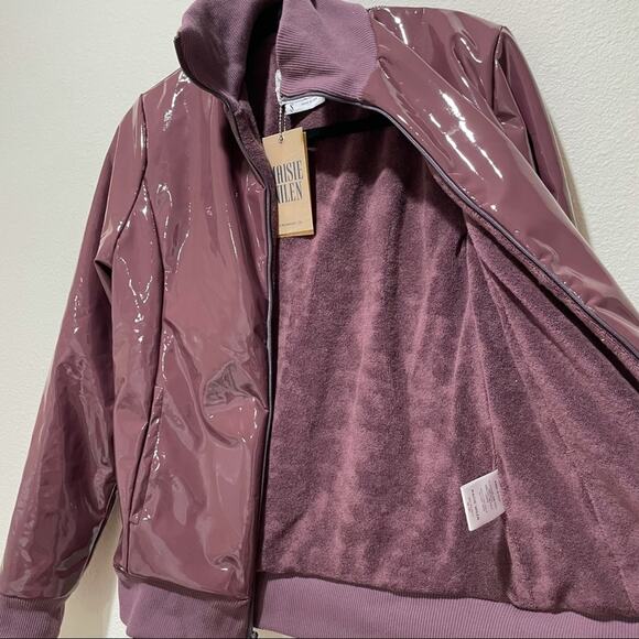 NEW MAISIE WILEN Humanoid Track Jacket Aubergine Purple Shiny Small - Picture 5 of 10